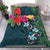 Kanaka Maoli (Hawaiian) Bedding Set - Hibiscus Turtle Tattoo Blue - Polynesian Pride