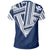 Hawaii T Shirt Football Jersey Style Blue and White - Polynesian Pride