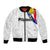 Pilipinas Bomber Jacket Simple Style - White LT6 Unisex White - Polynesian Pride