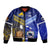 (Custom Personalised) Samoa And Tokelau Bomber Jacket Together LT8 Unisex Blue - Polynesian Pride