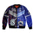 (Custom Personalised) Samoa And New Zealand Bomber Jacket Together - Purple LT8 Unisex Purple - Polynesian Pride