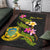 Tuvalu Polynesian Custom Personalised Area Rug - Plumeria Tribal - Polynesian Pride