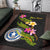 Nothern Mariana Islands Polynesian Custom Personalised Area Rug - Plumeria Tribal - Polynesian Pride