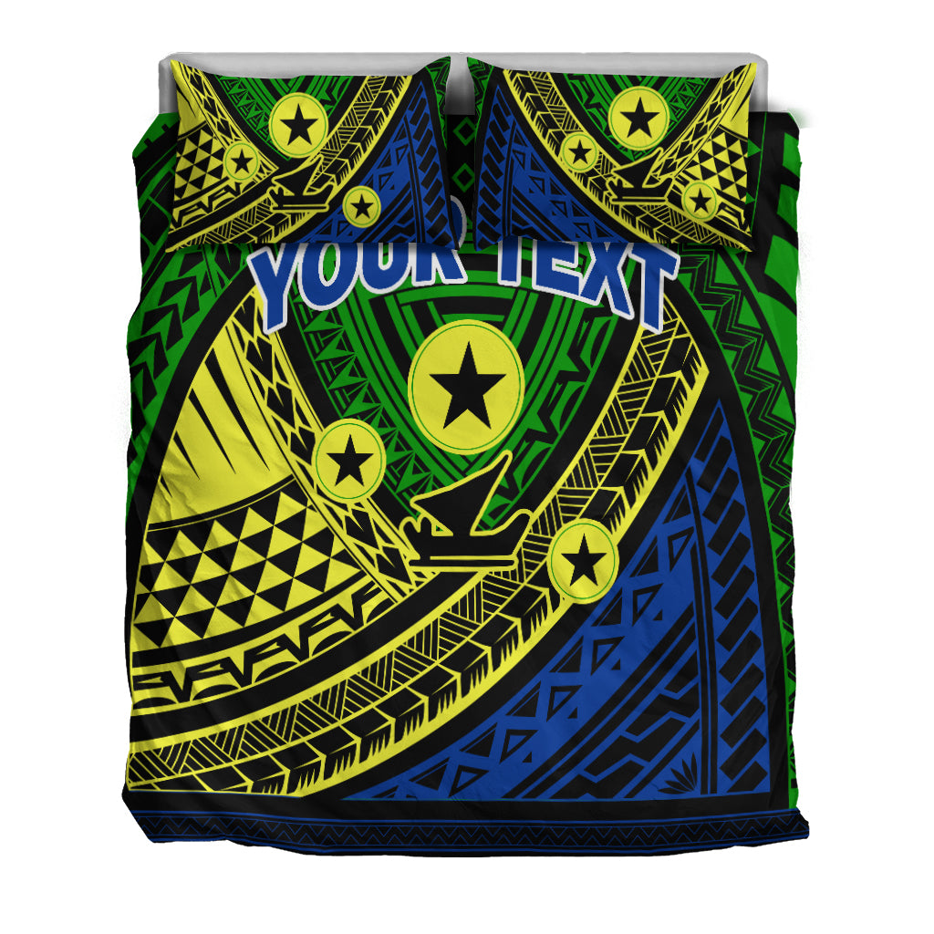 (Custom Personalised) Vanuatu Malampa Province Tribal Pattern Bedding Set - LT12 - Polynesian Pride