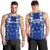 (Custom Personalised) Gambier Islands Tribal Men Tank Top - LT12 Blue - Polynesian Pride