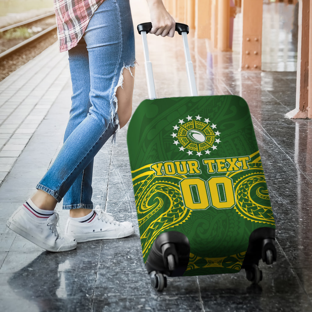(Custom Personalised) Cook Islands Rugby Luggage Covers - Tribal Pattern - LT12 - Polynesian Pride