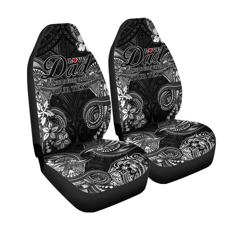 (Custom Personalised) Polynesian Fathers Day Car Seat Cover I Love You In Every Universe - Black LT8 One Size Black - Polynesian Pride