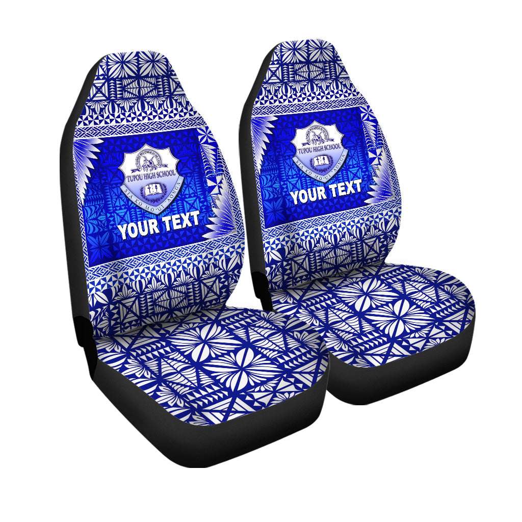 (Custom Personalised) Tonga Tupou High School Car Seat Covers Simplified Version LT8 One Size Blue - Polynesian Pride