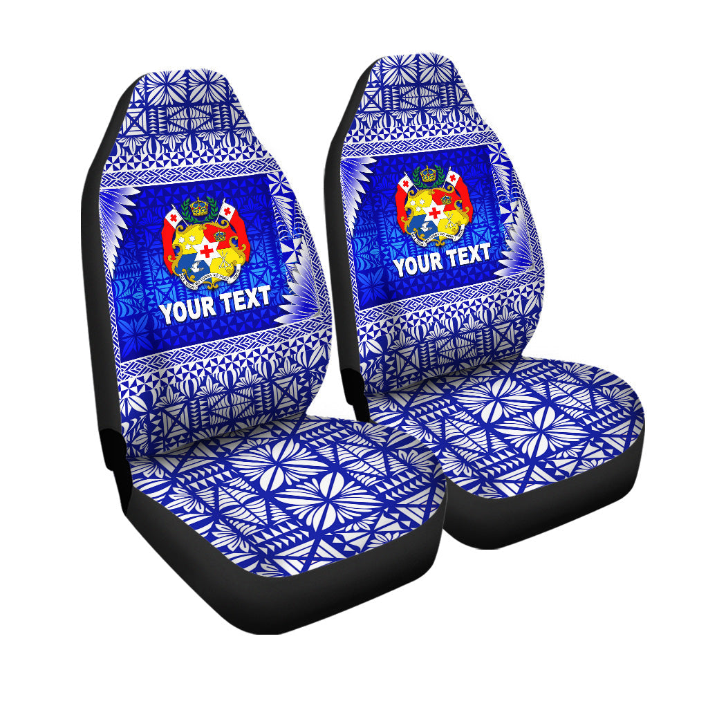 (Custom Personalised) Tonga Coat Of Arms Car Seat Covers Simplified Version - Blue LT8 One Size Blue - Polynesian Pride