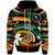 Chuuk Zip Hoodie Vortex Style Unisex Green Orange - Polynesian Pride