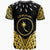 Chuuk Custom T Shirt Thunder Bolt Seamless Pattern Gold - Polynesian Pride