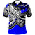 Chuuk Polo Shirt Tribal Jungle Blue Pattern Unisex Blue - Polynesian Pride