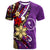 Chuuk T Shirt Tribal Flower With Special Turtles Purple Color Unisex Purple - Polynesian Pride