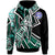 Northern Mariana Islands Hoodie Tribal Flower Special Pattern Green Color Unisex Green - Polynesian Pride