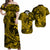 Polynesian Matching Dress and Hawaiian Shirt Gold Hawaiian Tribal Hammerhead Shark LT14 Gold - Polynesian Pride