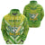 Custom Cook Islands Rugby Zip Hoodie Creative Style Unisex Green - Polynesian Pride