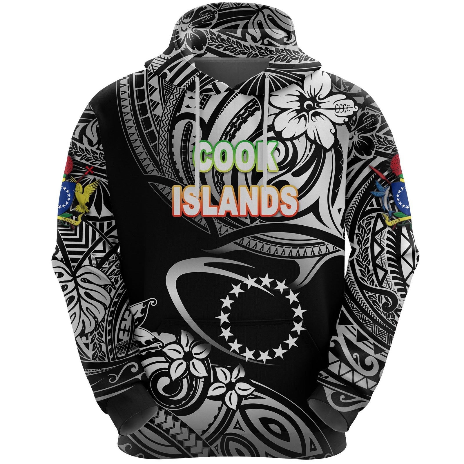 Cook Islands Rugby Hoodie Unique Vibes Black Pullover Hoodie Black - Polynesian Pride