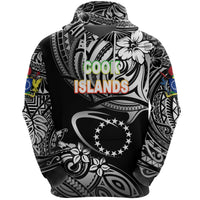 Cook Islands Rugby Hoodie Unique Vibes Black Pullover Hoodie Black - Polynesian Pride