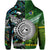 Custom New Zealand Cook Islands Zip Hoodie Maori and Polynesian Together Paua Shell LT8 - Polynesian Pride