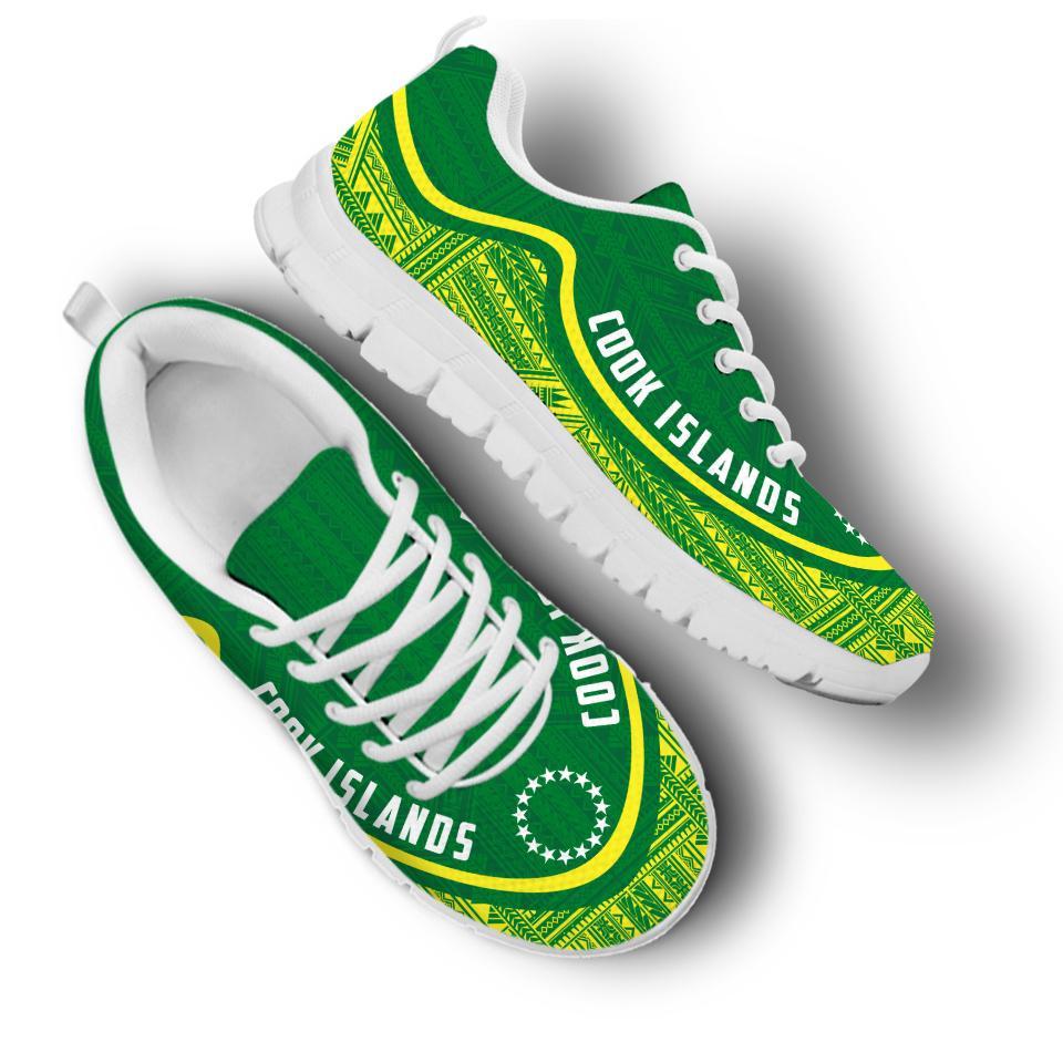 Cook Islands Wave Sneakers - Polynesian Pattern Sport Color - Polynesian Pride