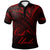 Cook Islands Polo Shirt Red Color Cross Style Unisex Black - Polynesian Pride