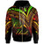 Cook Islands Zip Hoodie Reggae Color Cross Style Unisex Black - Polynesian Pride