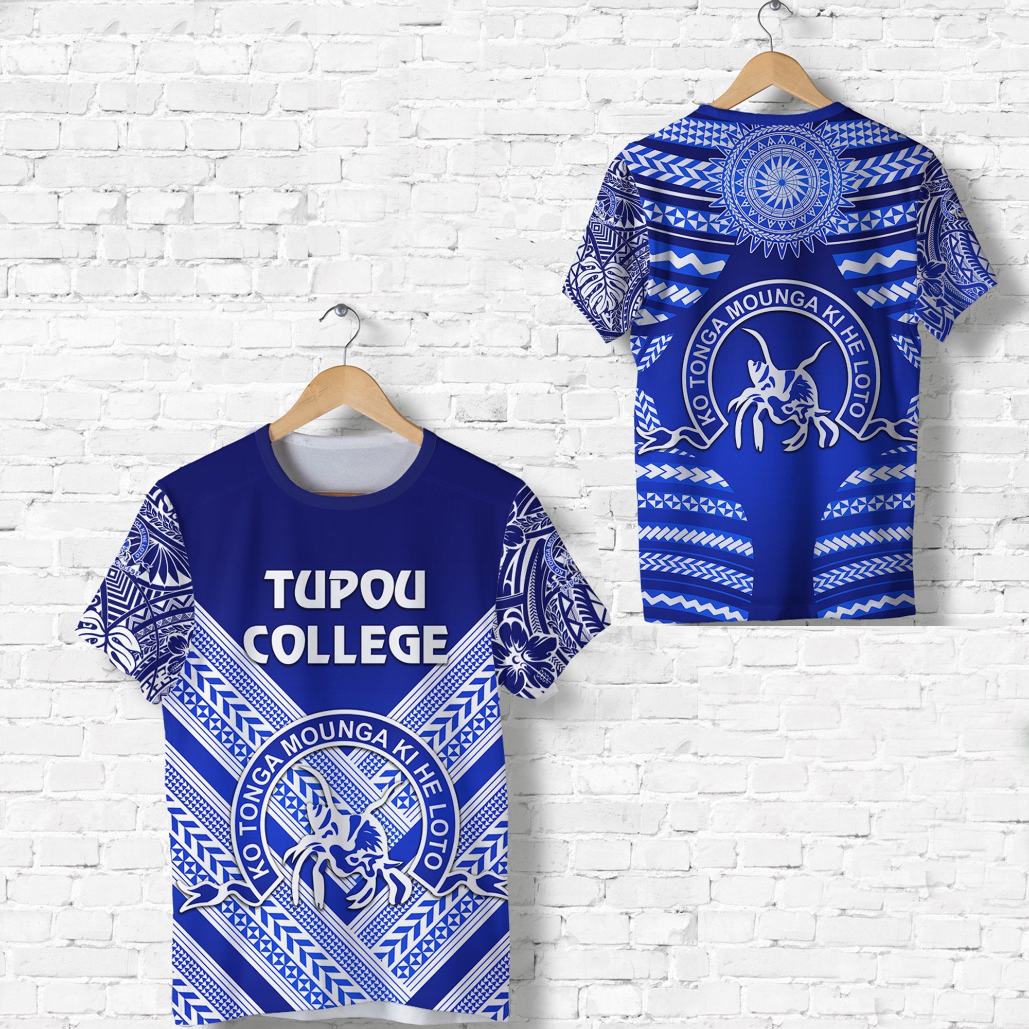 Kolisi Ko Tupou College Tonga T Shirt Creative Style Blue Unisex Blue - Polynesian Pride