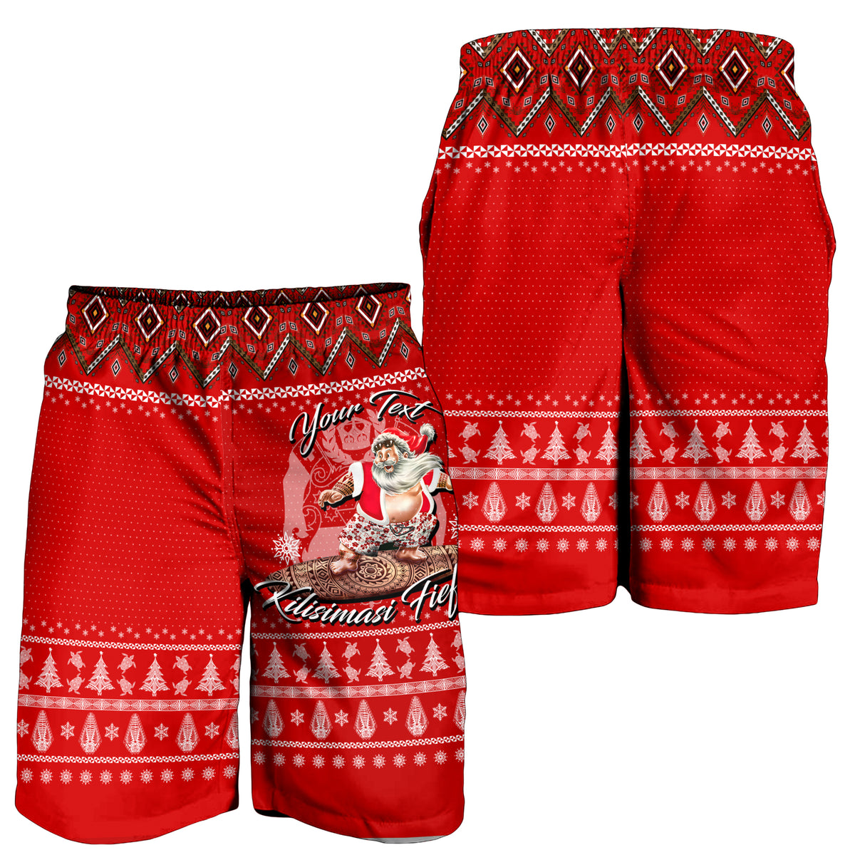 (Custom Personalised) Tonga Christmas - Kilisimasi Fiefia Santas Polynesia Men Short - LT2 - Polynesian Pride
