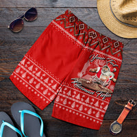 (Custom Personalised) Tonga Christmas - Kilisimasi Fiefia Santas Polynesia Men Short - LT2 RED - Polynesian Pride