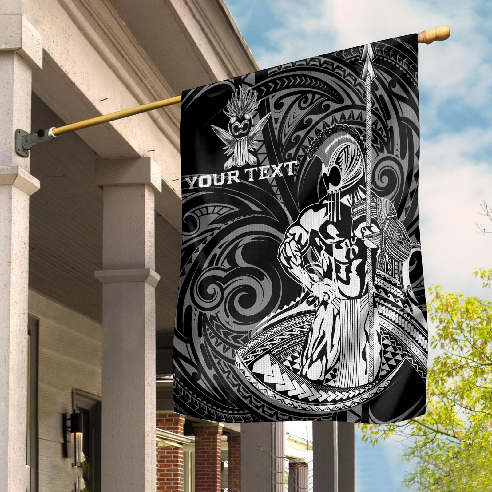 (Custom Personalised) Hawaii Ikaika Warrior Garden Flag - LT2 House Flag - Polynesian Pride