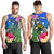 (Custom Personalised) South Sea Islanders Kanakas Hibiscus Polynesia Men Tank Top - LT2 BLUE - Polynesian Pride