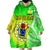 (Custom Personalised) Happy Mangaia Gospel Day Cook Islands Coat Of Arms Polynesian Pattern Wearable Blanket Hoodie LT14 - Polynesian Pride