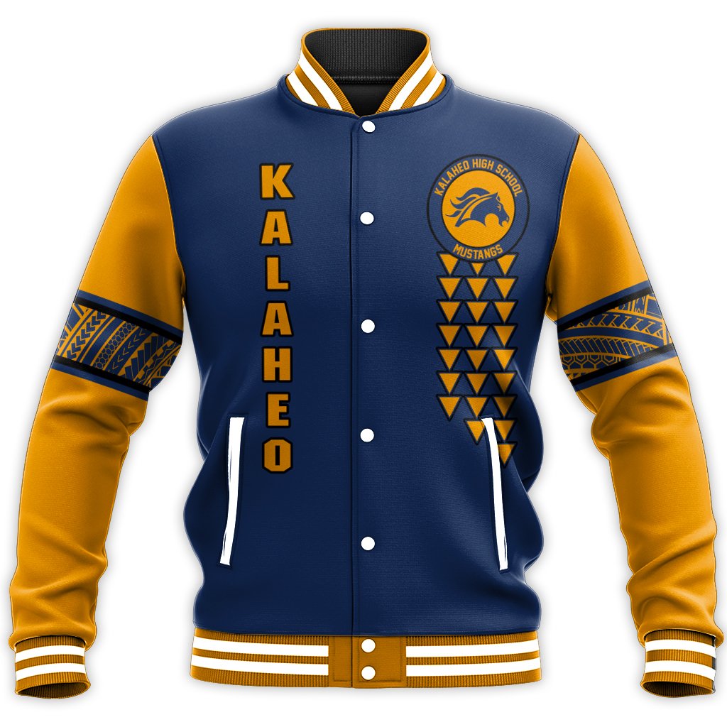 (Personalised) Hawaii Baseball Jacket - Kalaheo High Custom Your Class Baseball Jacket - AH Unisex Blue - Polynesian Pride