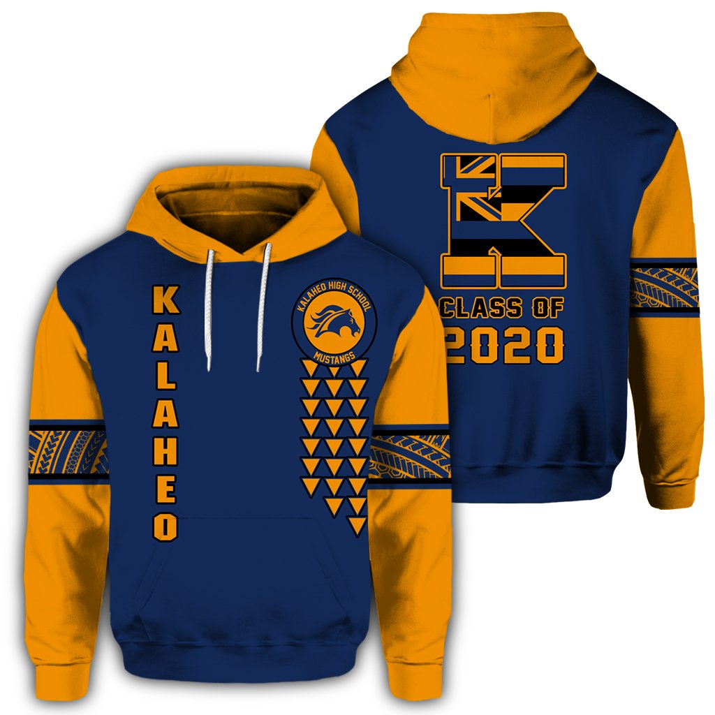 Custom Hawaii Hoodie Kalaheo High Custom Your Class Pullover Hoodie Unisex Blue - Polynesian Pride