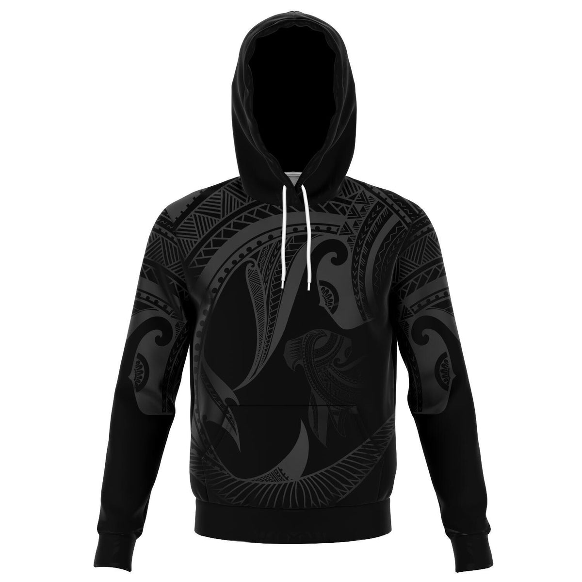 Hawaii Hoodie Polynesian Hammerhead Shark Gray - Polynesian Pride