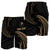 Yap Polynesian Custom Personalised Men's Short - Gold Tribal Wave - Polynesian Pride