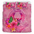 Pohnpei Polynesian Custom Personalised Bedding Set - Floral With Seal Pink - Polynesian Pride