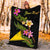 Tokelau Polynesian Custom Personalised Blanket - Plumeria Tribal - Polynesian Pride