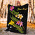 Papua New Guinea Polynesian Custom Personalised Blanket - Plumeria Tribal - Polynesian Pride