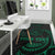 Palau Polynesian Custom Personalised Area Rug - Green Tribal Wave - Polynesian Pride