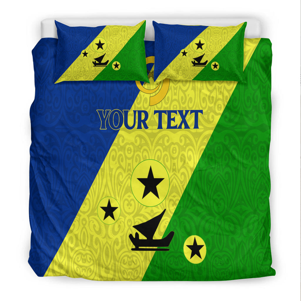 (Custom Personalised) Vanuatu Malampa Province Bedding Set - Flag Style - LT12 - Polynesian Pride