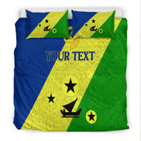 (Custom Personalised) Vanuatu Malampa Province Bedding Set - Flag Style - LT12 - Polynesian Pride