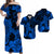 Hawaii Matching Dress and Hawaiian Shirt Polynesia Blue Beautiful Hula Girl LT13 Blue - Polynesian Pride