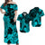 Polynesian Couple Outfits Hawaii Matching Dress and Hawaiian Shirt Polynesia Turquoise Beautiful Hula Girl LT13 Turquoise - Polynesian Pride