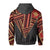 Hawaii Hoodie Zip Football Jersey Style Gray and Red - Polynesian Pride