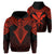 Hawaii Polynesian Hoodie Limited Tab Style Red Unisex Black - Polynesian Pride