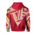 Hawaii Hoodie Zip Football Jersey Style Red and Yellow - Polynesian Pride