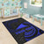 Tokelau Polynesian Custom Personalised Area Rug - Blue Tribal Wave - Polynesian Pride