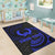 Pohnpei Polynesian Custom Personalised Area Rug - Blue Tribal Wave - Polynesian Pride