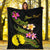 New Caledonia Polynesian Custom Personalised Blanket - Plumeria Tribal - Polynesian Pride